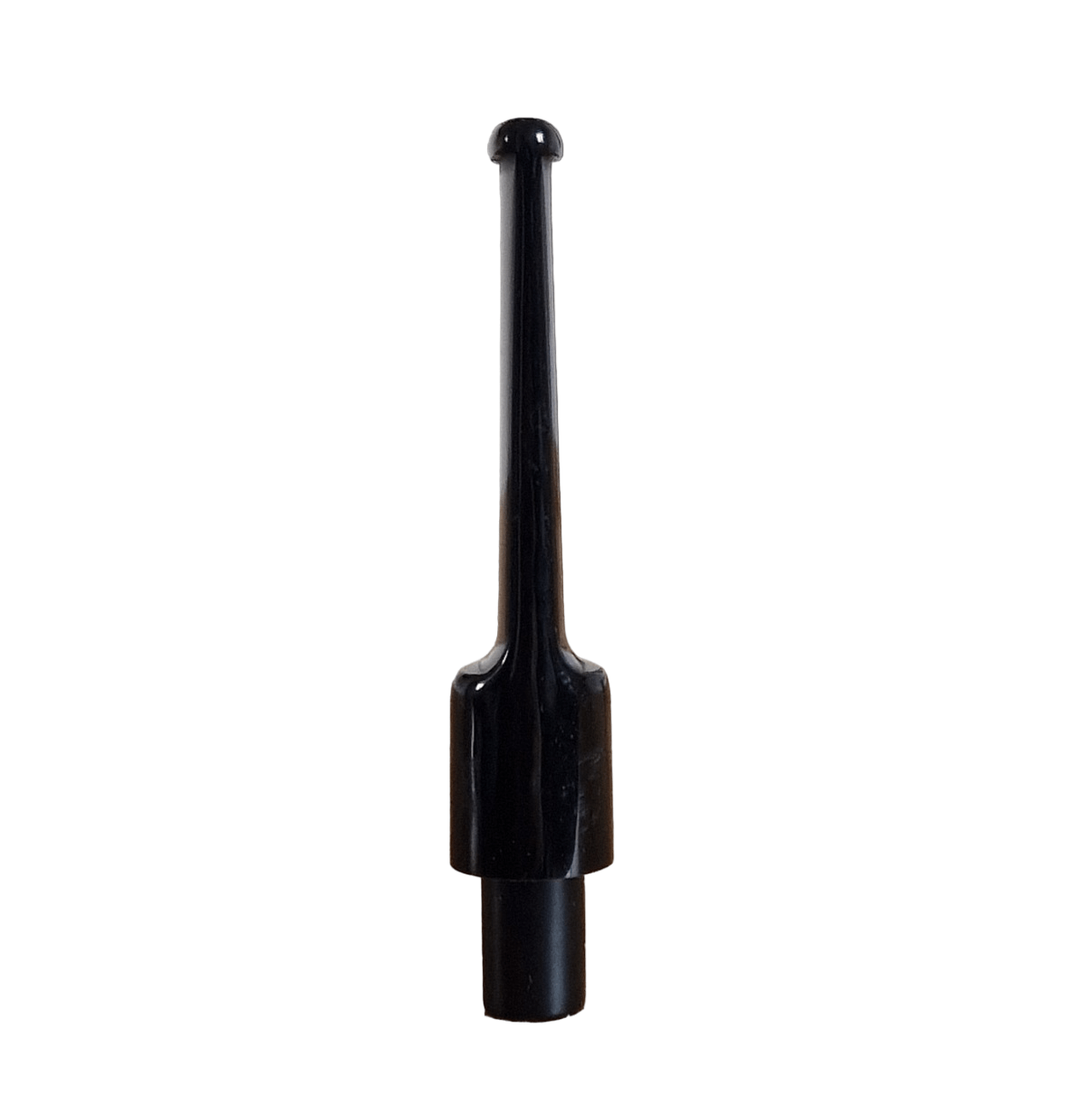 Mundstück Rohling - Ø16 - L75 - Acryl - Mit 10.5 mm Zapfen - Schwarz - Pfeifenecke